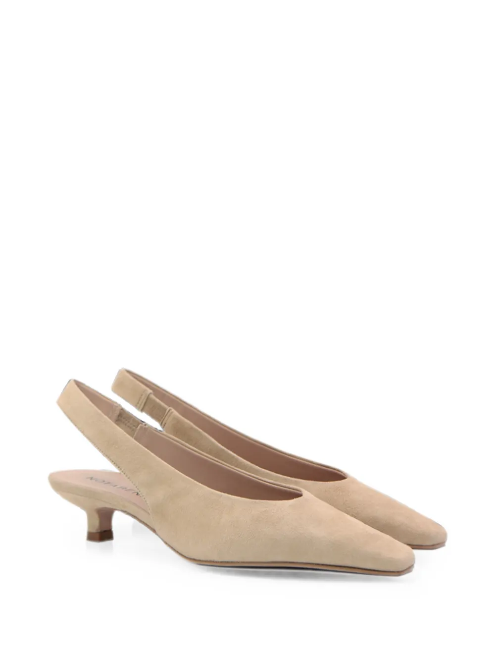 Notabene Eleonora 35 square-toe slingback pumps Beige