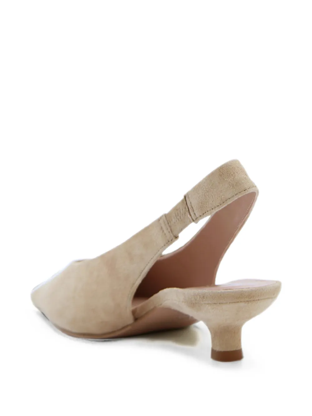 Notabene Eleonora 35 square-toe slingback pumps Beige