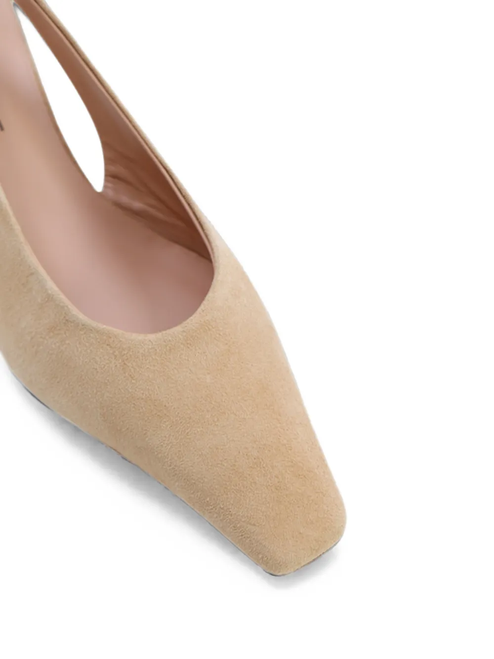 Notabene Eleonora 35 square-toe slingback pumps Beige