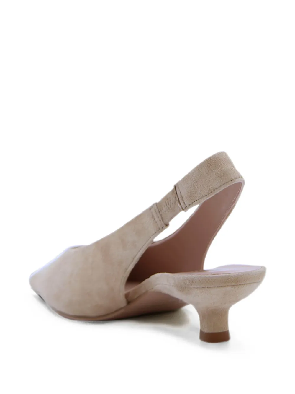 Notabene Eleonora 35 square-toe slingback pumps Beige
