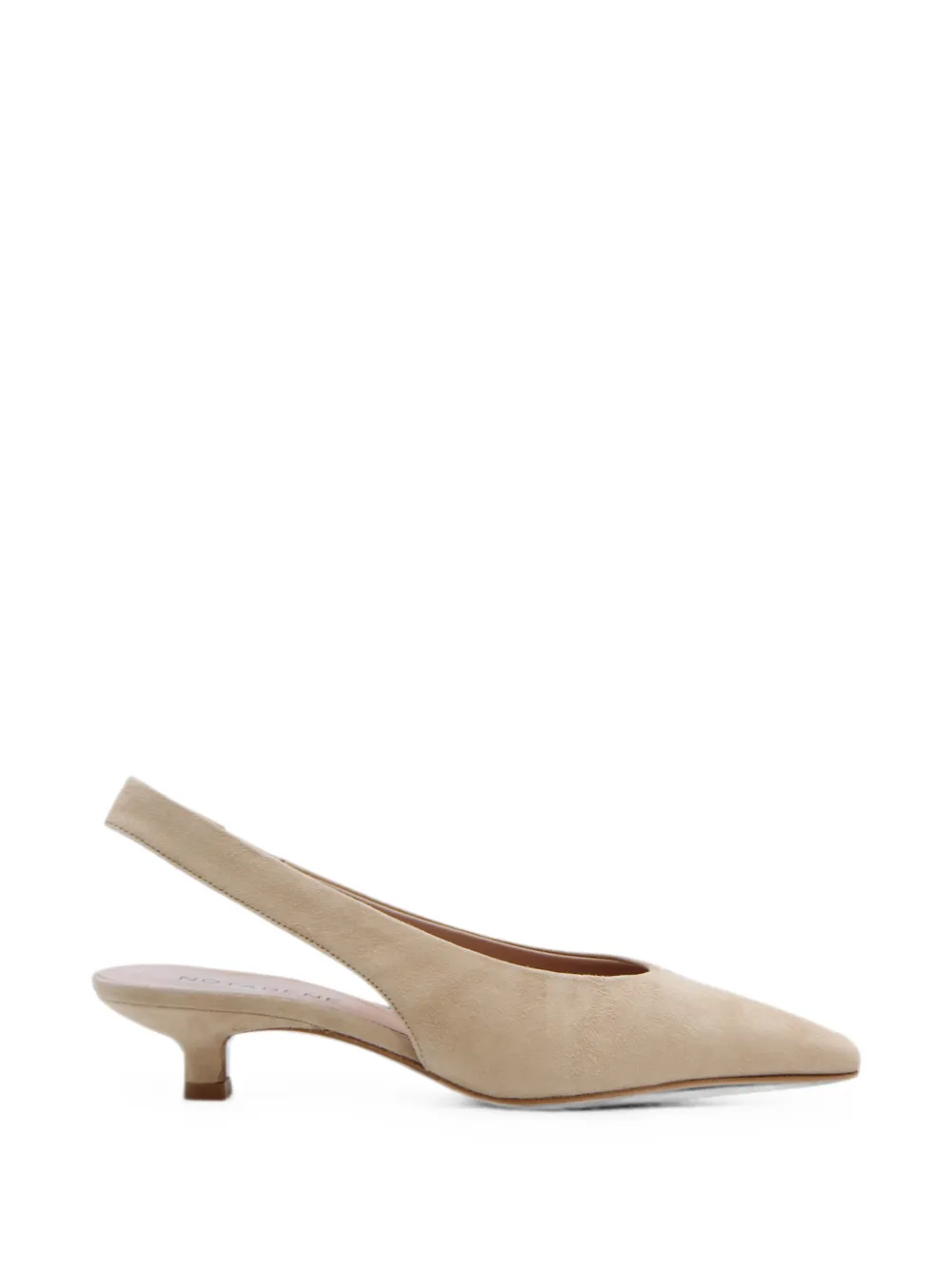 Notabene Eleonora 35 square-toe slingback pumps Beige