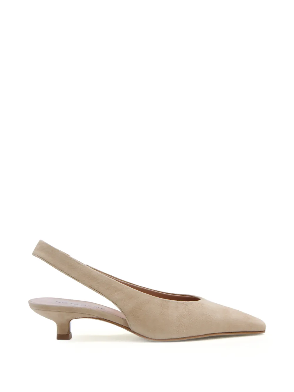 Notabene Eleonora 35 square-toe slingback pumps Beige