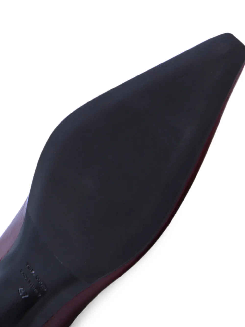 Notabene Emmy Low 50 patent square-toe pumps Rood