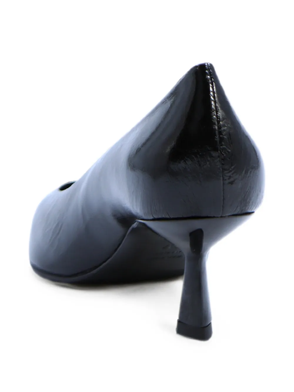 Notabene Emmy patent-finish square-toe pumps Zwart