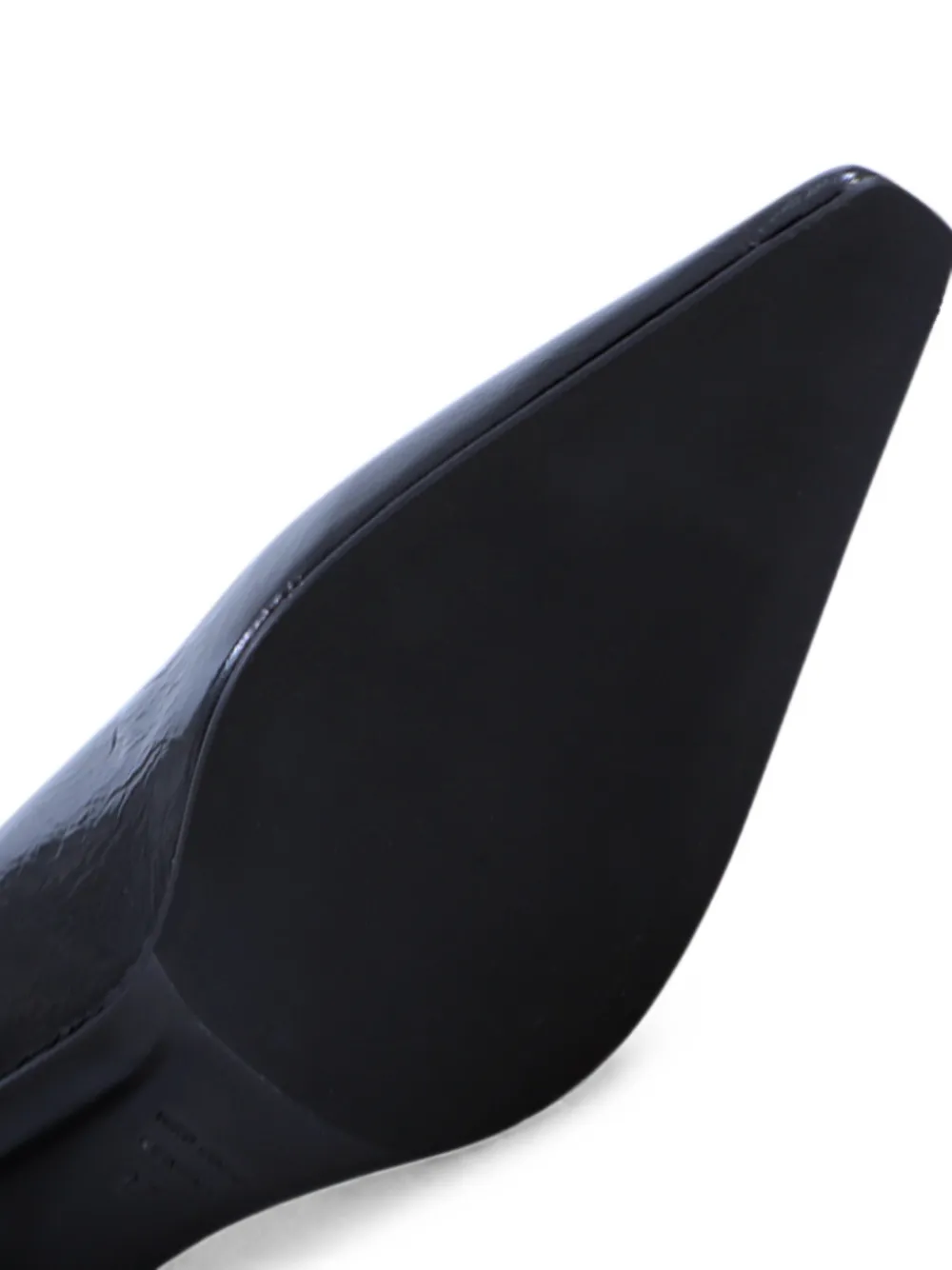 Notabene Emmy patent-finish square-toe pumps Zwart