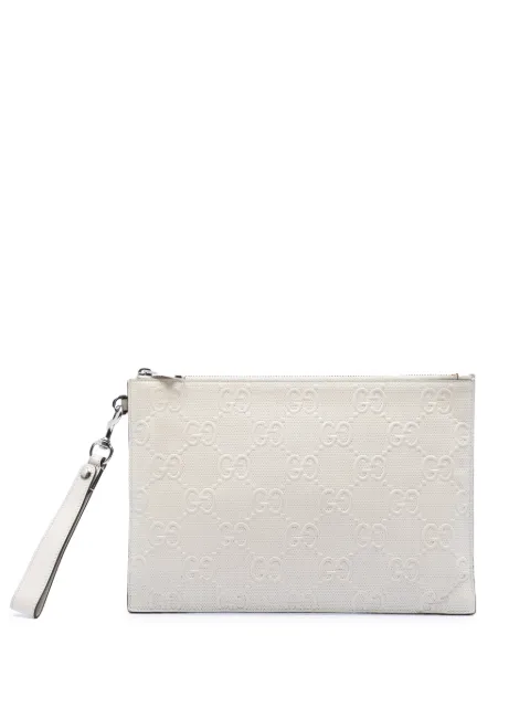 Gucci Pre-Owned 2000-2015 GG Embossed Perforated Calfskin Wristlet clutch bag