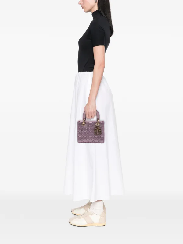 Christian Dior Pre-Owned 2019 スモール サテン カナージュ