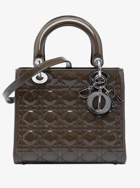 Christian Dior Pre-Owned 2011 Medium Patent Cannage Lady Dior satchel