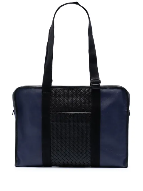 Bottega Veneta Pre-Owned 2012-2026 Bicolor Intrecciato Trimmed Nappa business bag