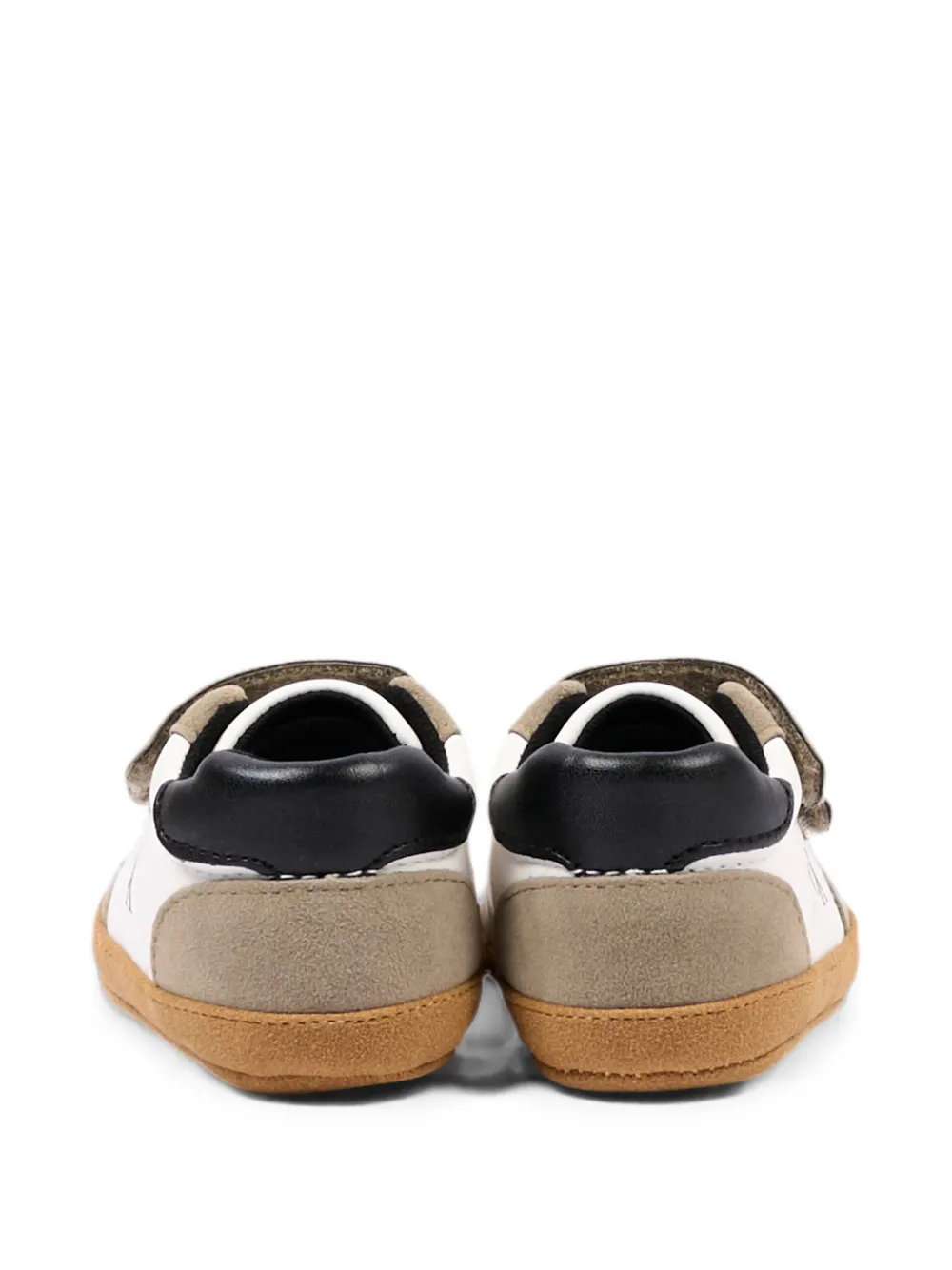 Calvin Klein Kids Leren low-top sneakers met klittenband Beige
