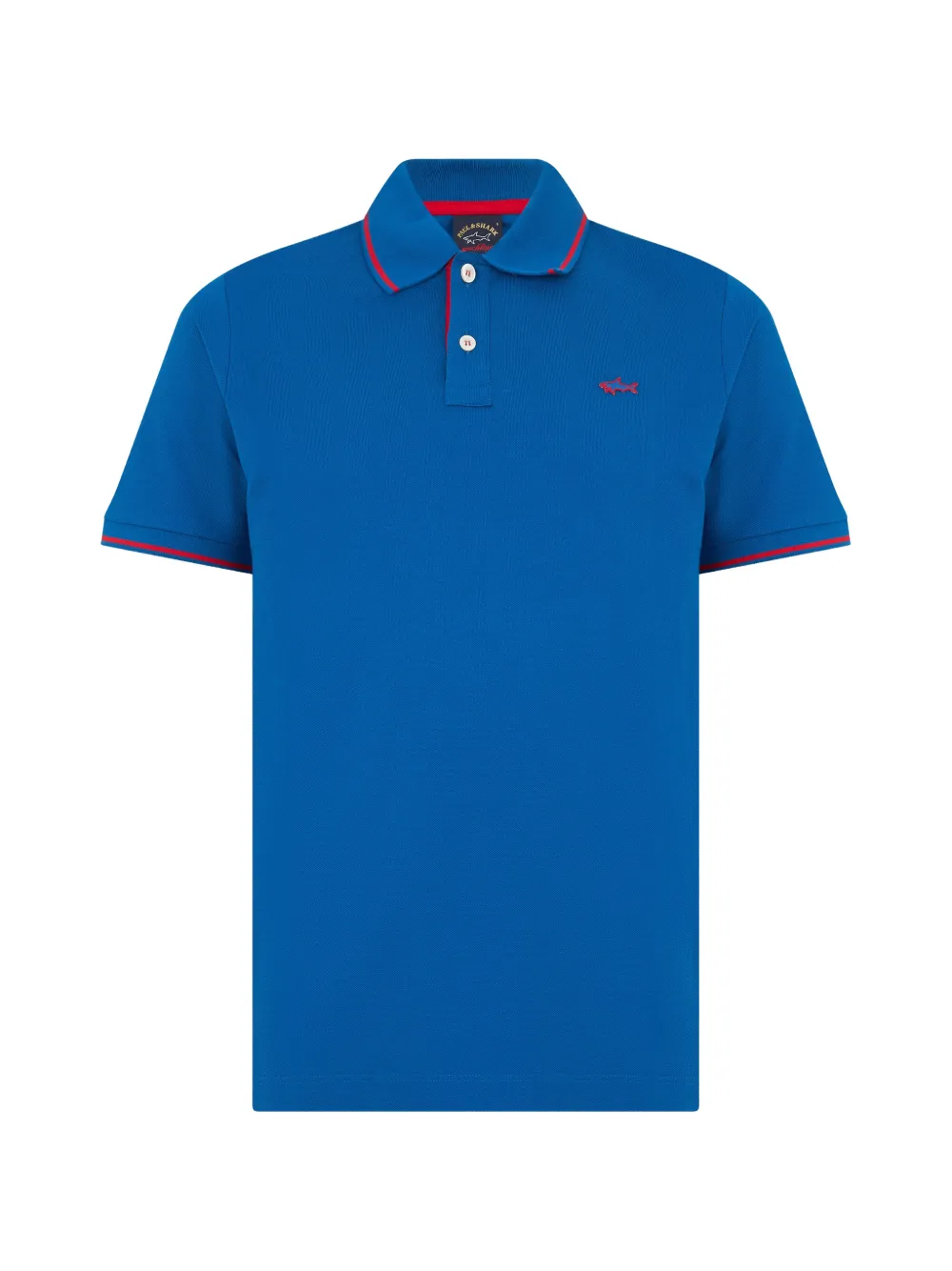 Paul & Shark logo-embroidered tipped polo shirt - Blau