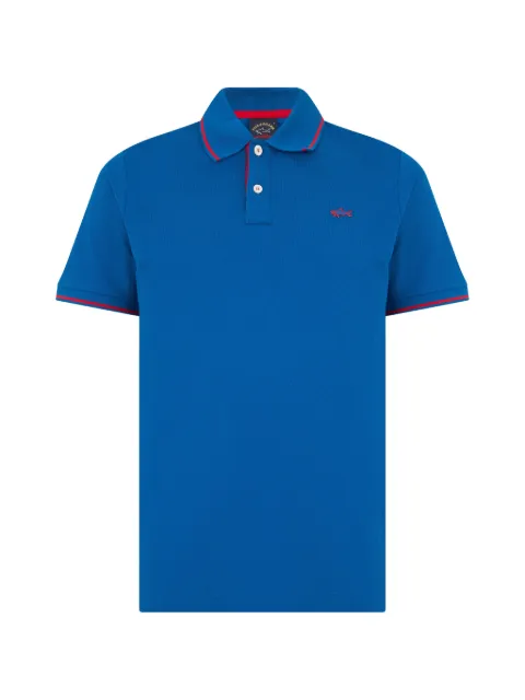 Paul & Shark logo-embroidered tipped polo shirt
