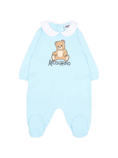 Moschino Kids Teddy Bear round-collar pajamas