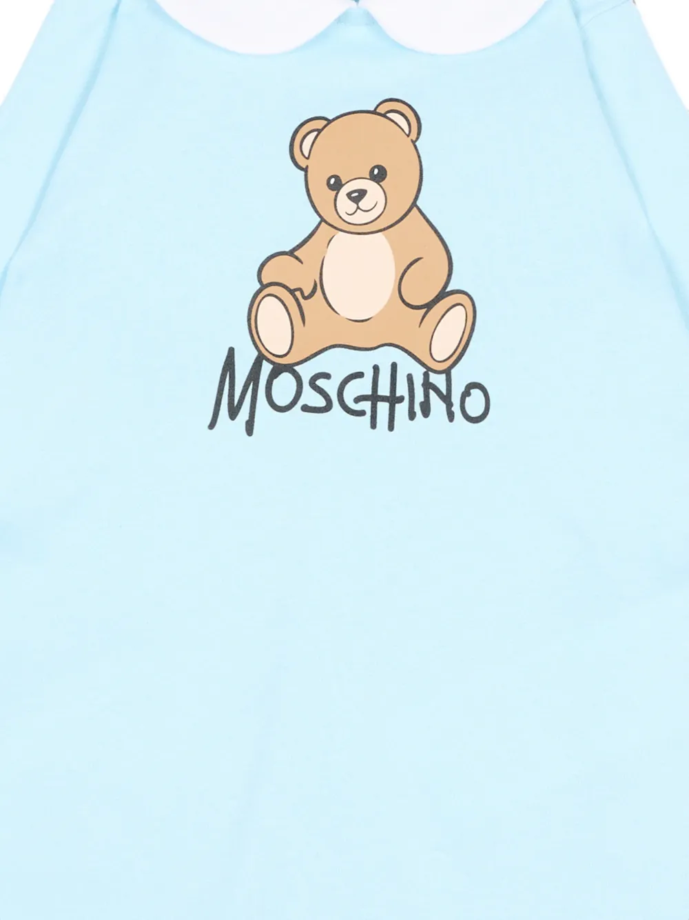 Moschino Kids Teddy Bear pyjama met ronde kraag Blauw
