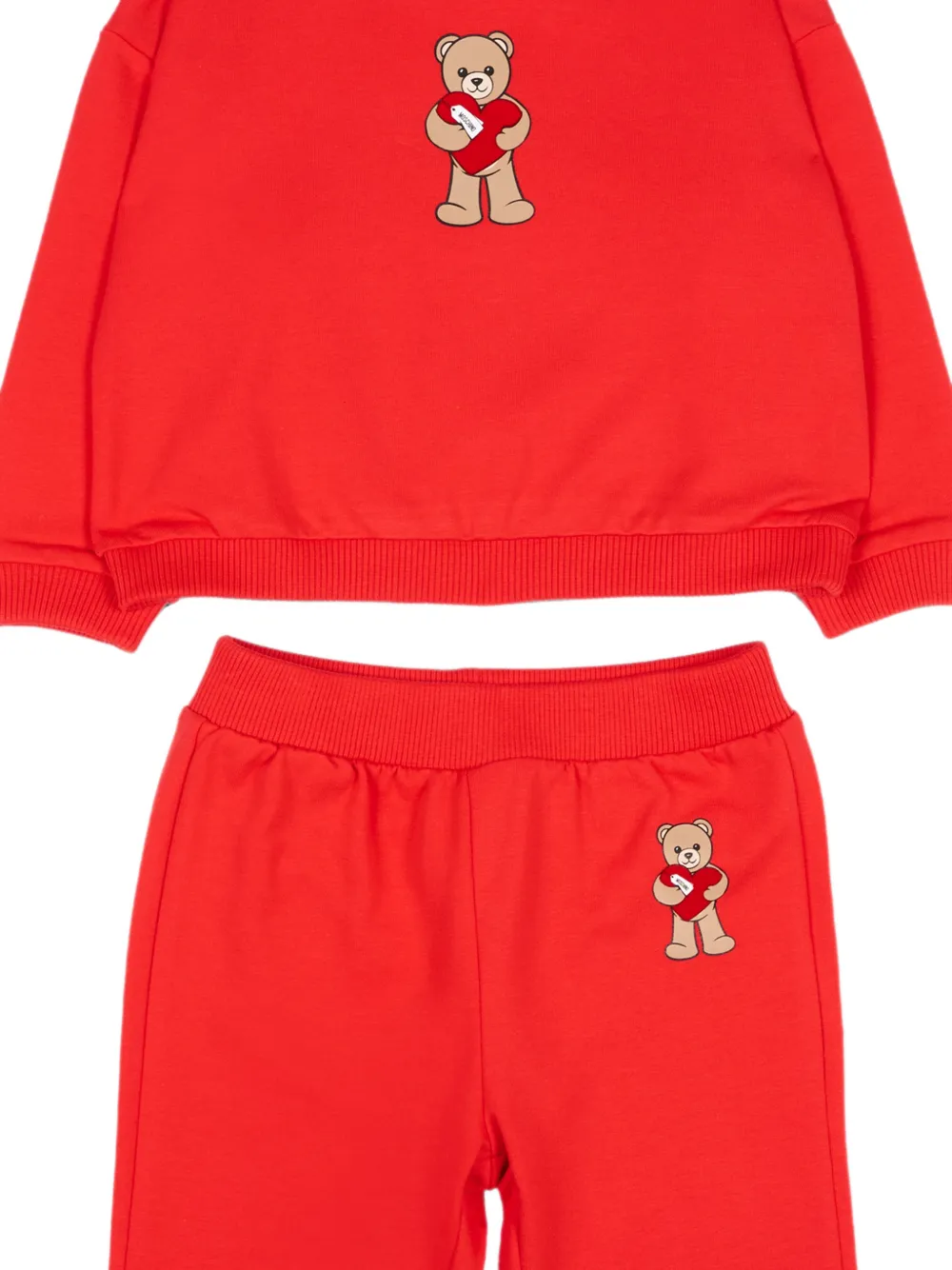 Moschino Kids Trainingspak met teddybeerprint Rood