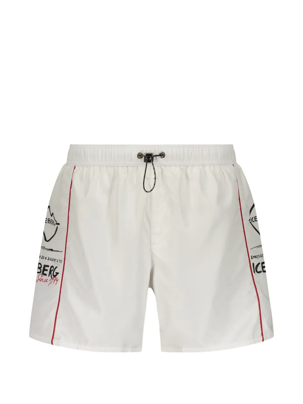 Iceberg logo-print swim shorts - Bianco