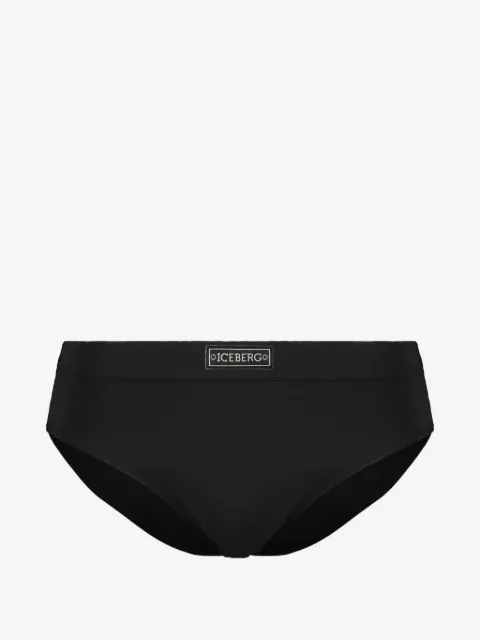 Iceberg logo-patch swim briefs