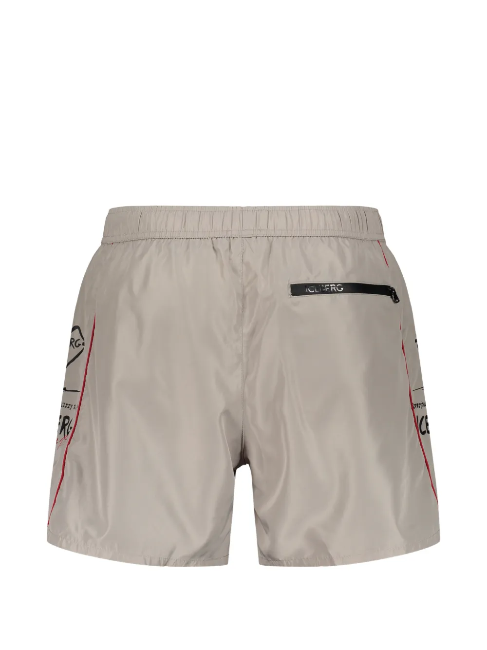 Iceberg Zwembroek met logoprint en afwerking Beige