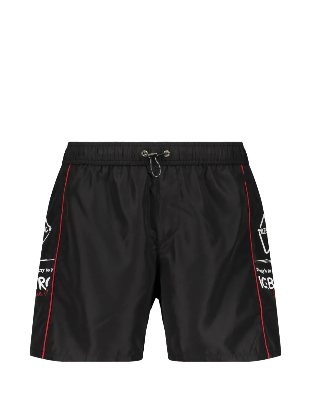 Iceberg logo-print swim shorts - Nero