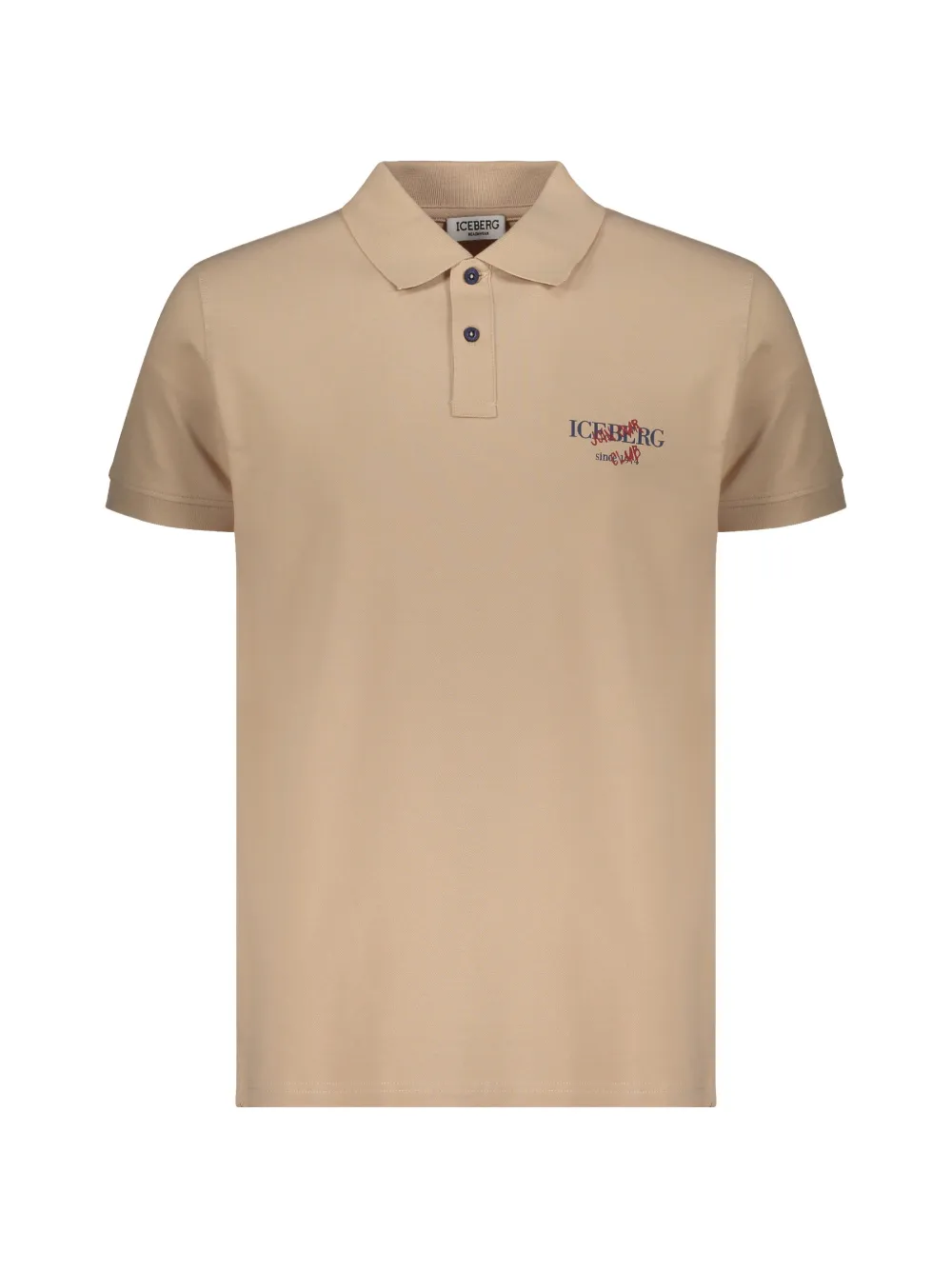 Iceberg logo-print piqué polo shirt - Toni neutri