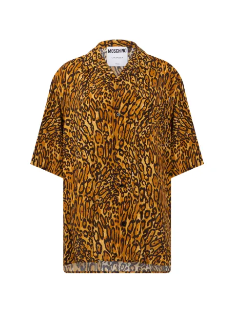 Moschino camisa con estampado de leopardo