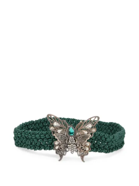 Alberta Ferretti cinturón elástico con hebilla de mariposa