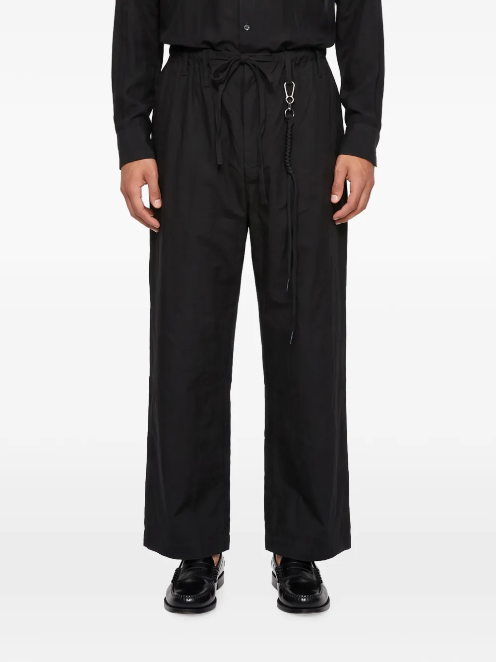 Song For The Mute Hakama broek met rechte pijpen en trekkoord Zwart