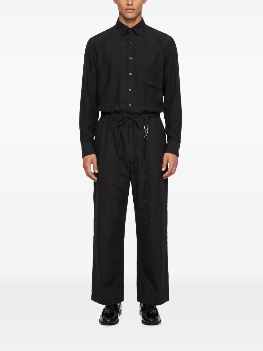 Song For The Mute Hakama broek met rechte pijpen en trekkoord Zwart