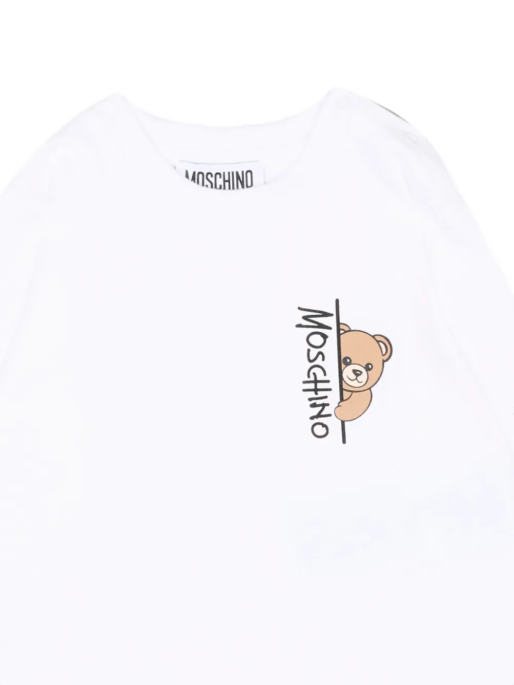 Moschino Kids Teddy Bead T-shirt met lange mouwen Wit