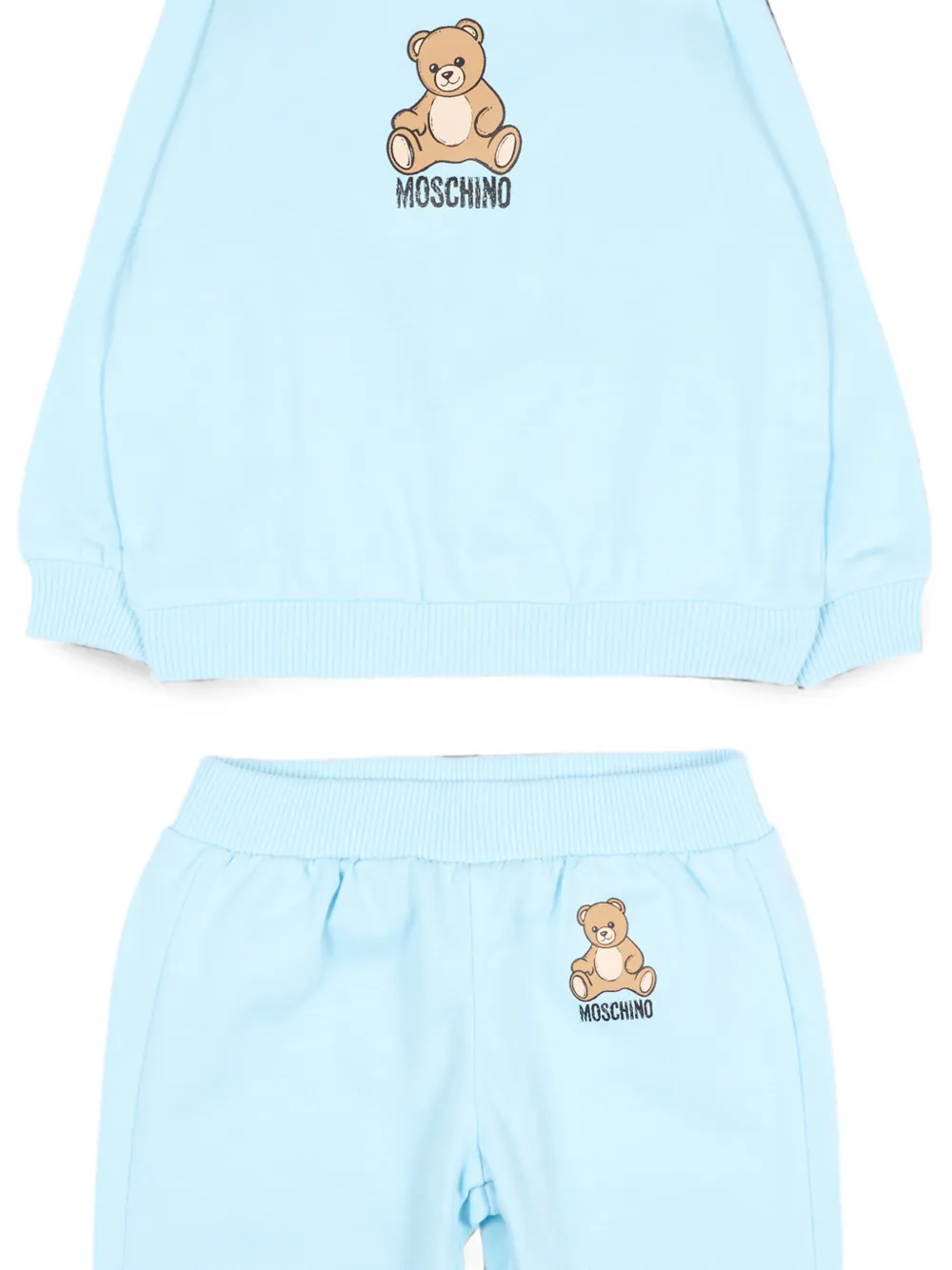 Moschino Kids Trainingspak met teddybeerprint Blauw