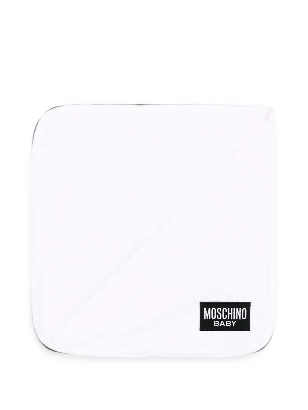 Moschino Kids Teddy Bear deken met logo-print Wit