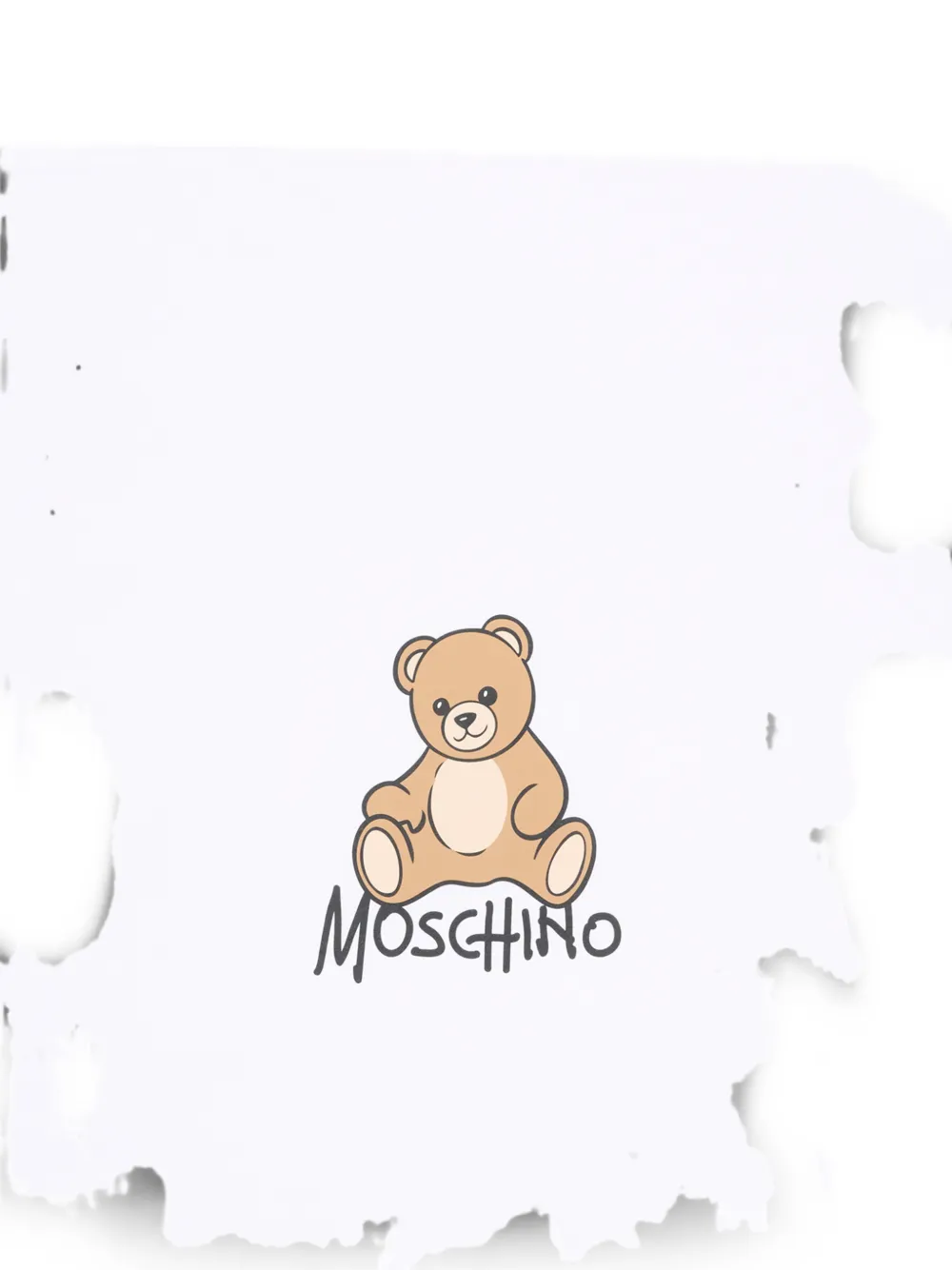 Moschino Kids Teddy Bear deken met logo-print Wit