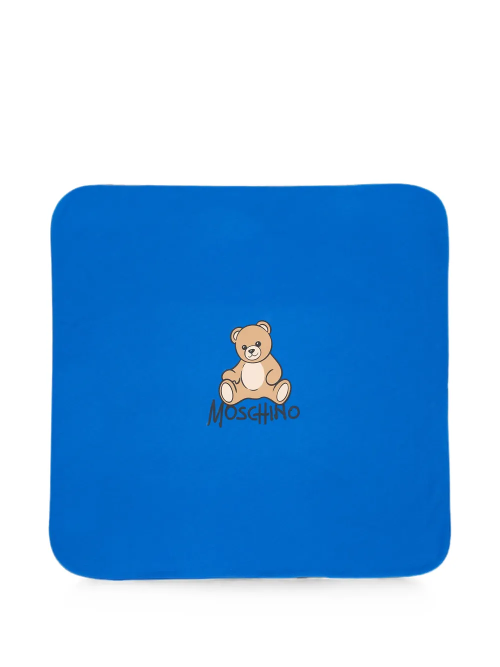 Moschino Kids Teddy Bear-print blanket - Blu