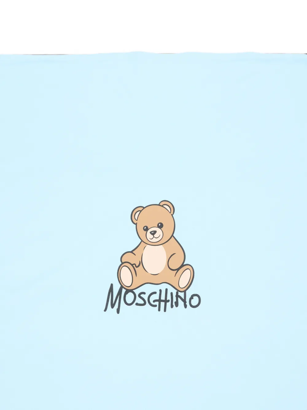 Moschino Kids Teddy Bear deken met logo-patch Blauw