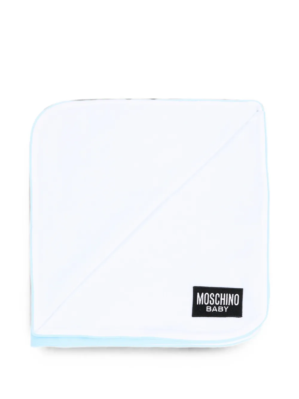 Moschino Kids Teddy Bear deken met logo-patch Blauw