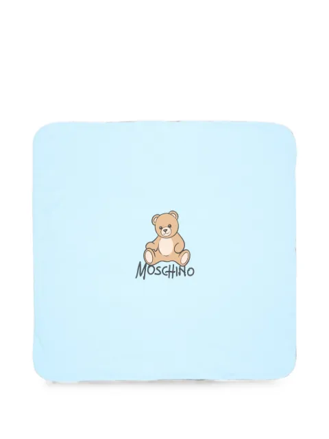 Moschino Kids Teddy Bear logo-patch blanket