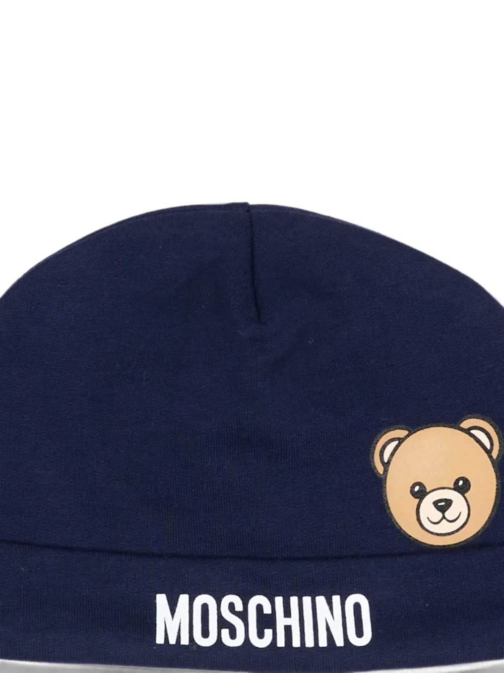 Moschino Kids Teddy Bear muts met logo-print Blauw