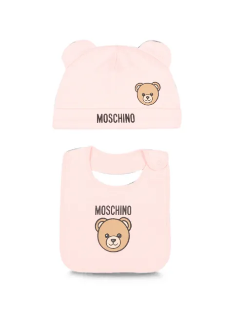 Moschino Kids Teddy Bear beanie hat set