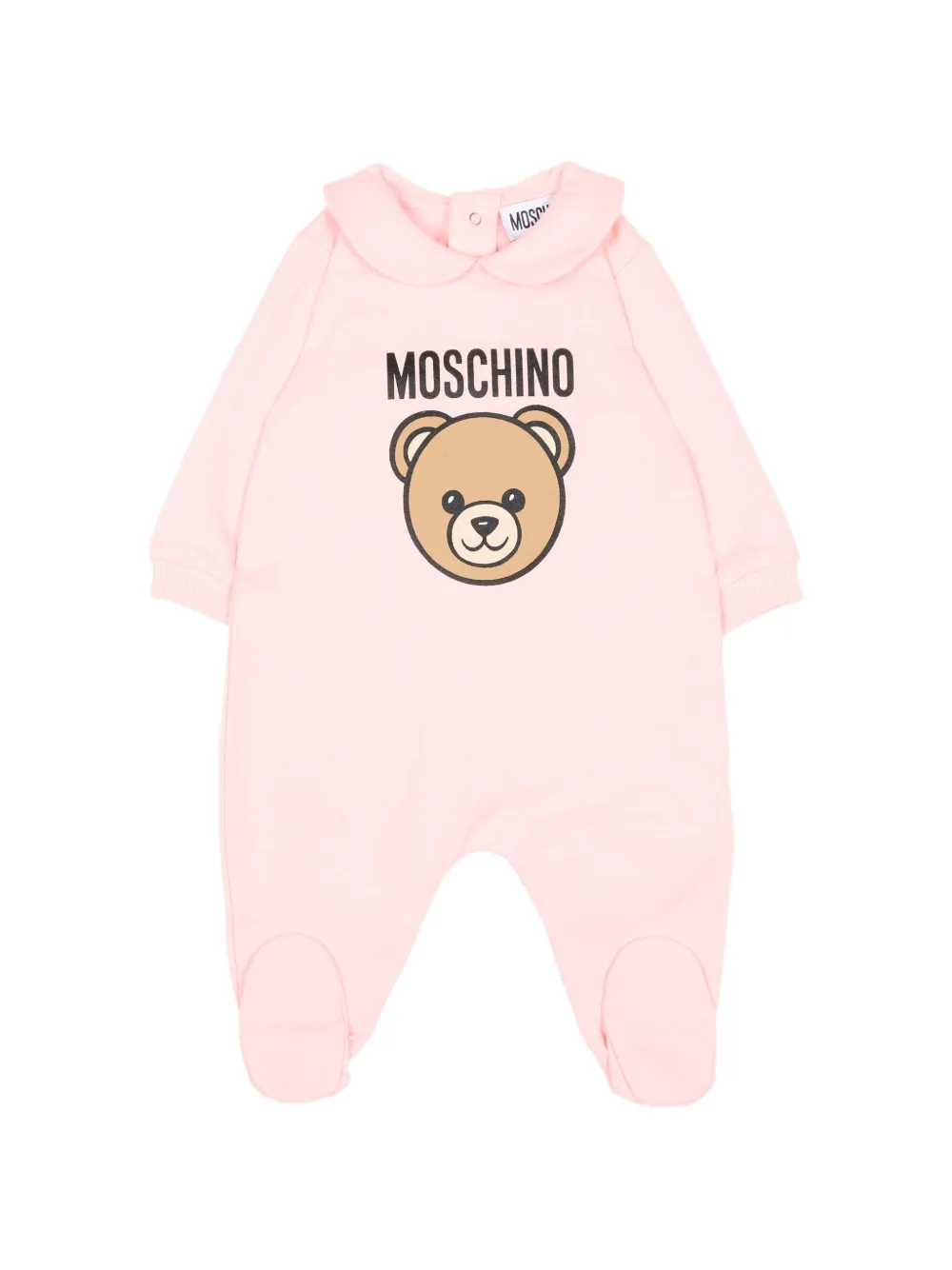Moschino Babies' Teddy Bear Sleepsuit In Pink