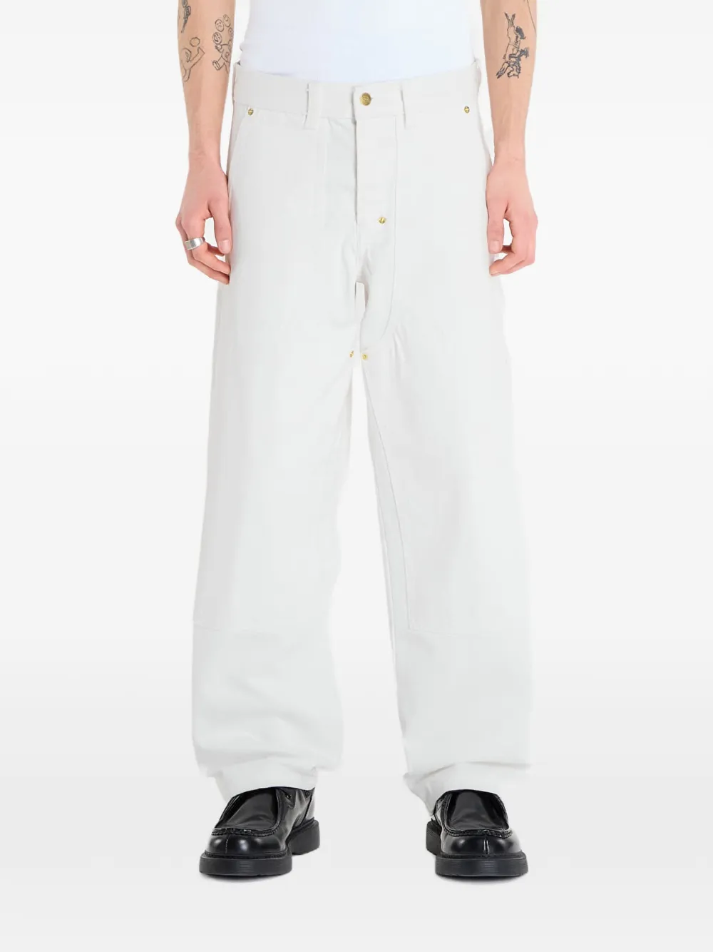 Dickies Selvedge Double-knee Jeans In White