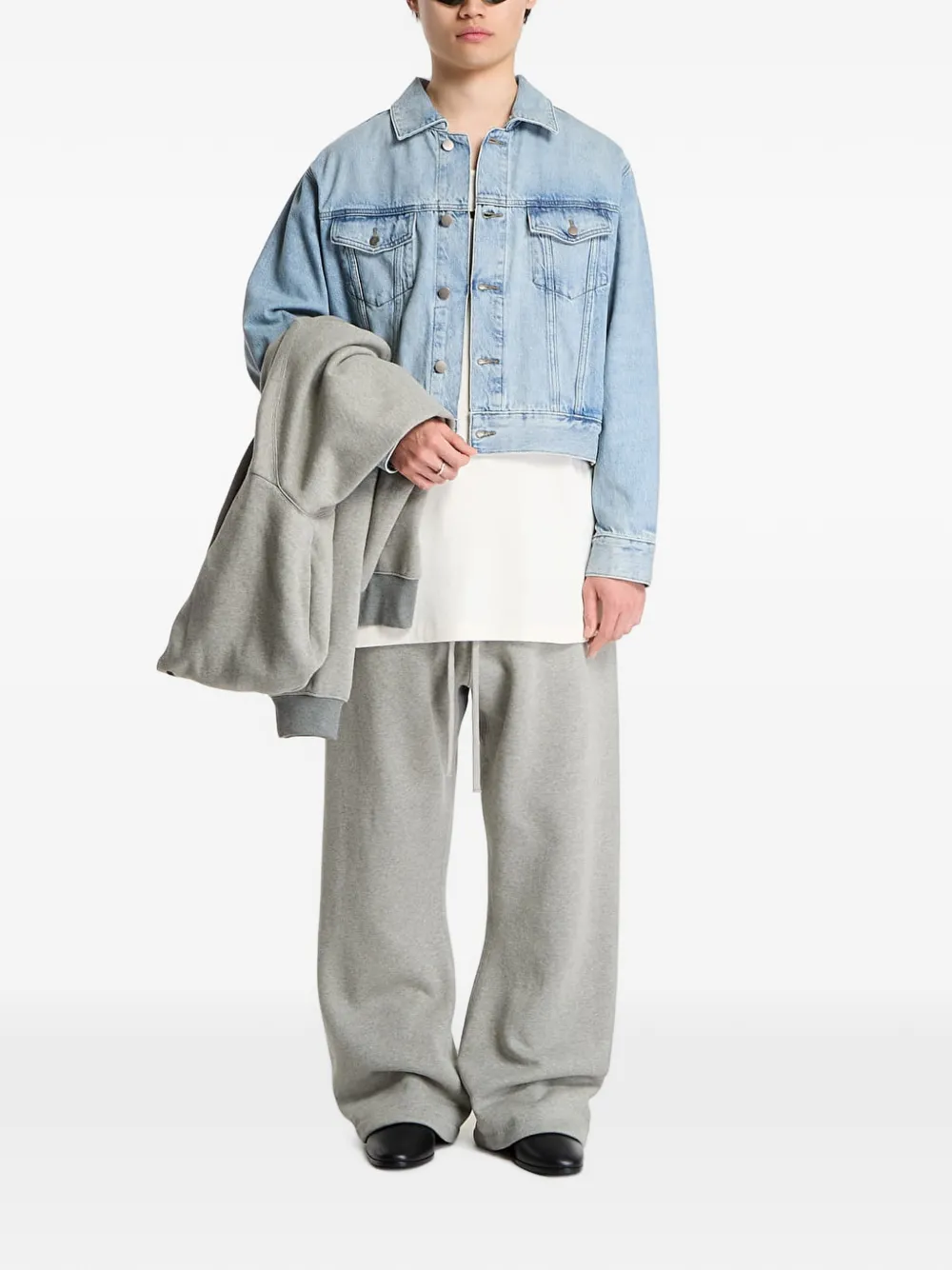 FEAR OF GOD ESSENTIALS Classic denim jack Blauw