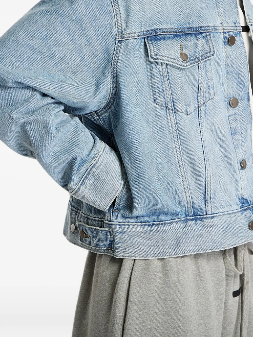 FEAR OF GOD ESSENTIALS Classic denim jack Blauw
