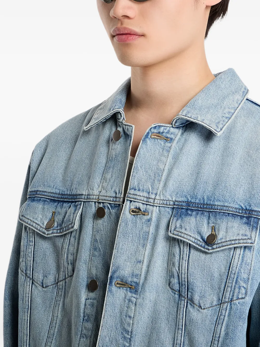 FEAR OF GOD ESSENTIALS Classic denim jack Blauw