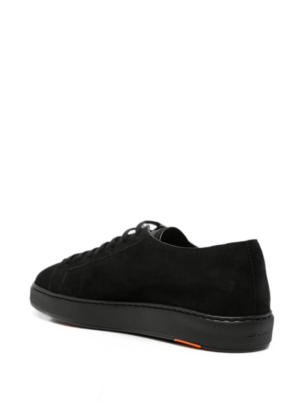 Santoni Damps lace-up suede sneakers Zwart