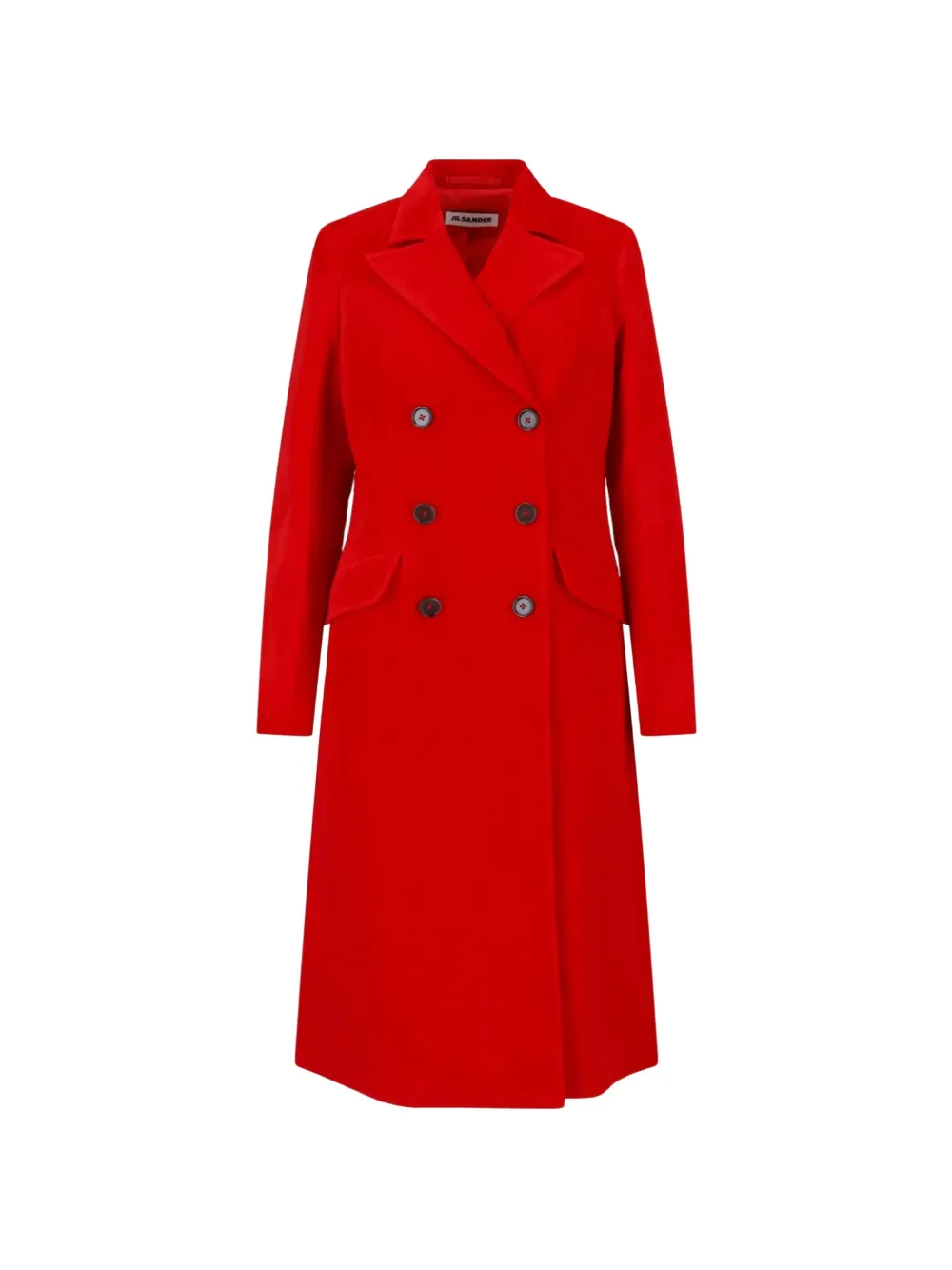Jil Sander double-breasted coat - Rosso