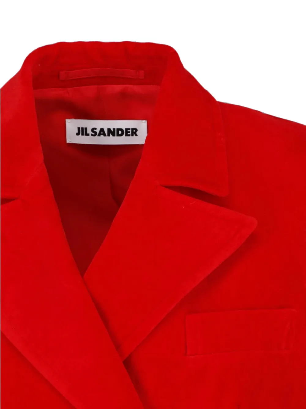 Jil Sander Jas met dubbele rij knopen Rood