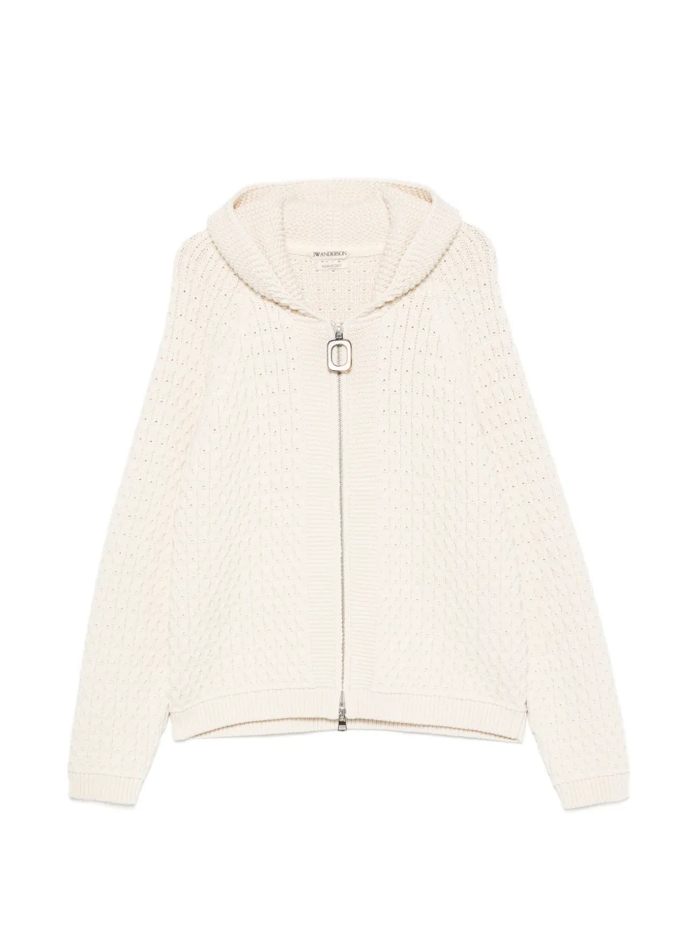 JW Anderson cable-knit zip-up cardigan - Bianco
