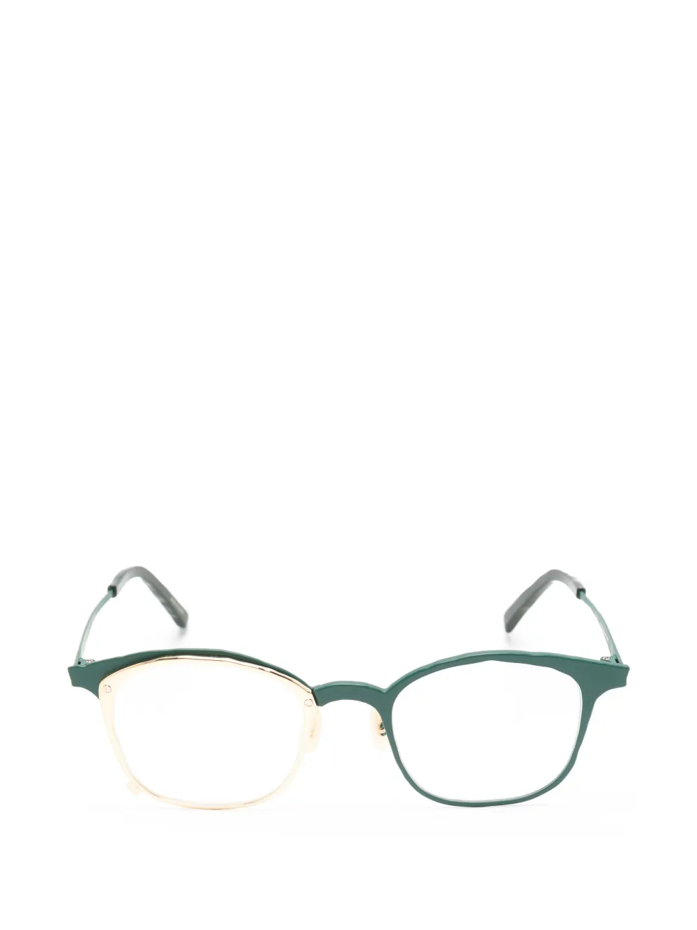 Masahiro Maruyama Irregular-frame Glasses In Green
