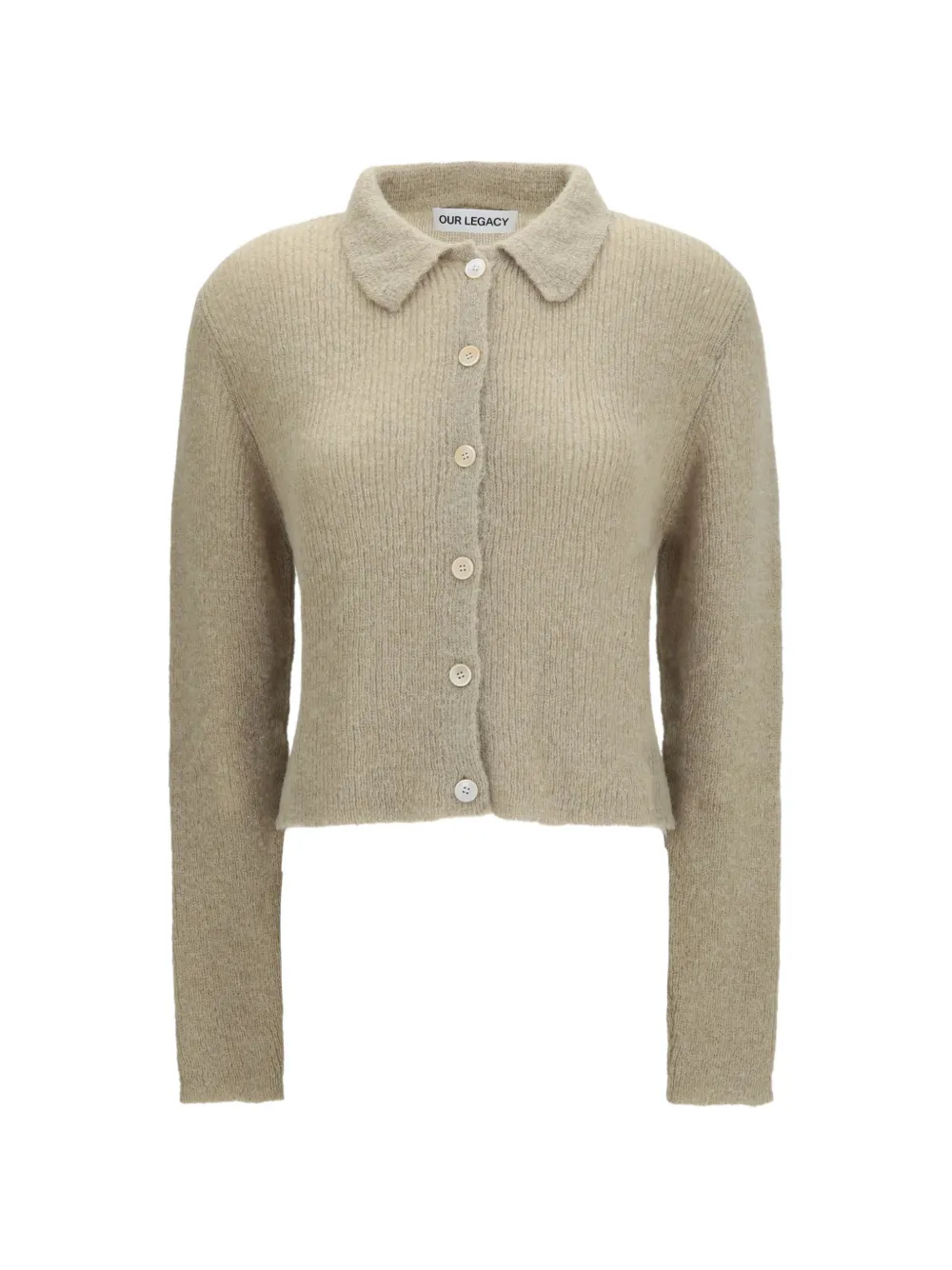 OUR LEGACY Mazzy polo-collar buttoned cardigan - Nude
