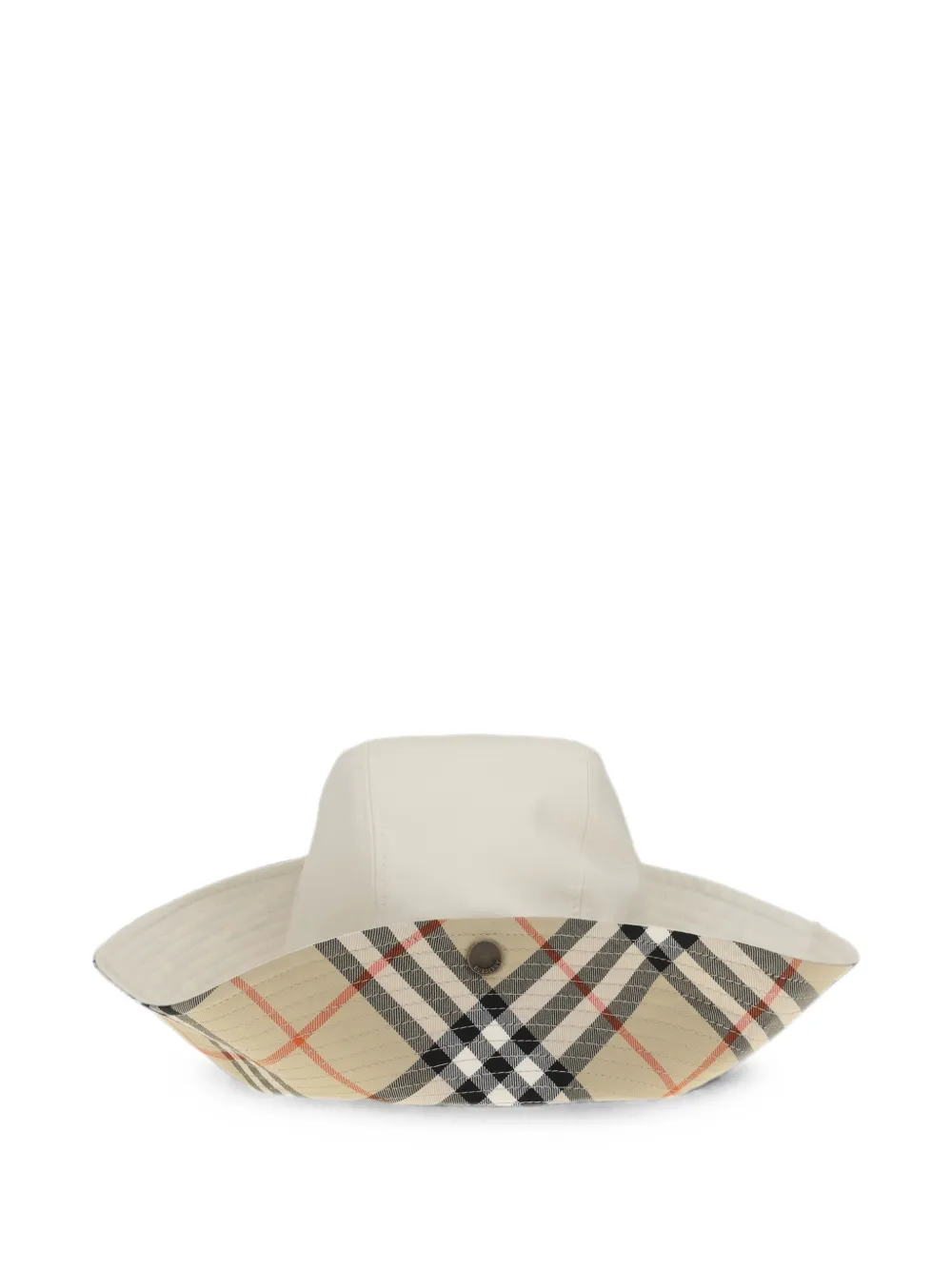 Burberry Fischerhut mit Burberry Check - Nude